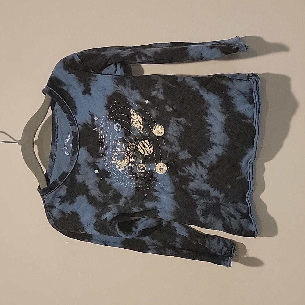 Art class boys solar system tye dye shirt
